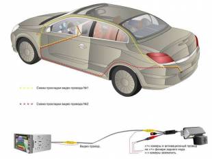 CCD штатная камера заднего вида с динамической разметкой AVIS Electronics AVS326CPR для FORD MONDEO (2007-...) / FIESTA VI / FOCUS II HATCHBACK / S-MAX / KUGA (#016)