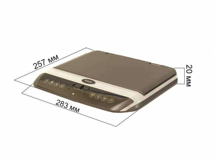 Потолочный монитор 10,1" AVIS AVS1050MPP (тёмно-серый) со встроенным FULL HD медиаплеером